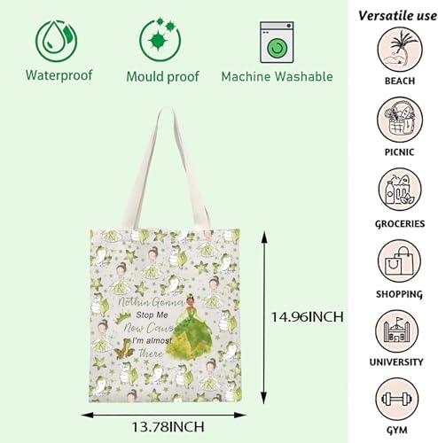 I'm Almost T FOTAP Tiana Princess Cosmetic Bag Frog Princess Gifts Travel Organizer