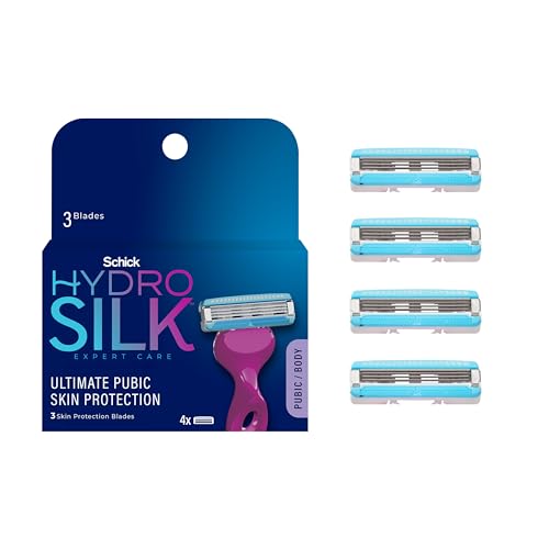Schick Hydro Silk Ultimate Pubic Razor Refills for Women, 4-Count