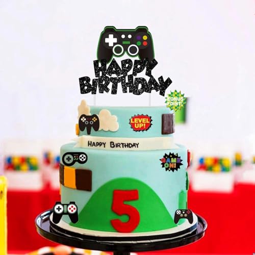 21-Piece Video Game Cake Toppers Set for Birthday Parties