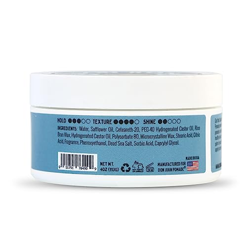 Don Juan Sea Salt Matte Pomade - 4 oz | Medium Hold, Matte Finish