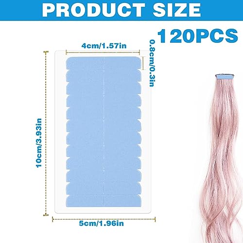 CANIPHA 120Pcs Double-Sided Hair Extension Tape - Strong Adhesive