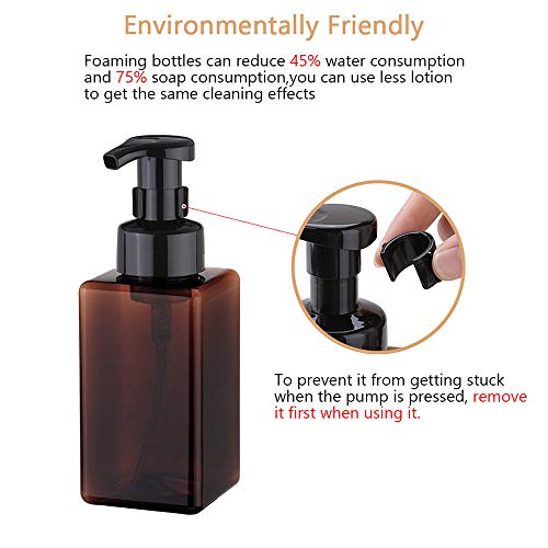 UUJOLY Foaming Soap Dispenser - 15 oz (Pack of 4, Amber)