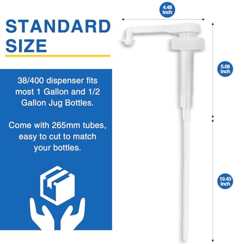 4-Pack Leak Proof Gallon Syrup Pump Dispensers for 1 Gallon Bottles