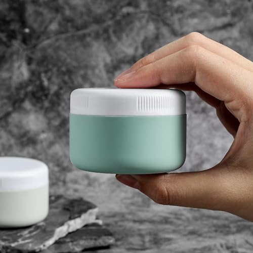 Kuangre 3oz Grey Silicone Travel Containers - Leakproof, BPA-Free, Portable Cosmetic Jars (4 Pack)