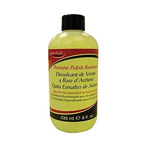 Super Nail Acetone Polish Remover 8 Fl Oz - Gentle & Effective Nail Polish Remover, USA Made