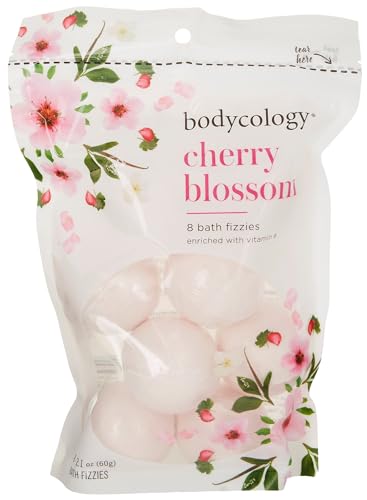 Bodycology Cherry Blossom Bath Fizzies, Unscented, 8 Count