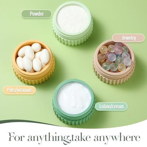 Maxcheck 8 Pcs Mini Silicone Travel Containers - Fresh Color, Leakproof