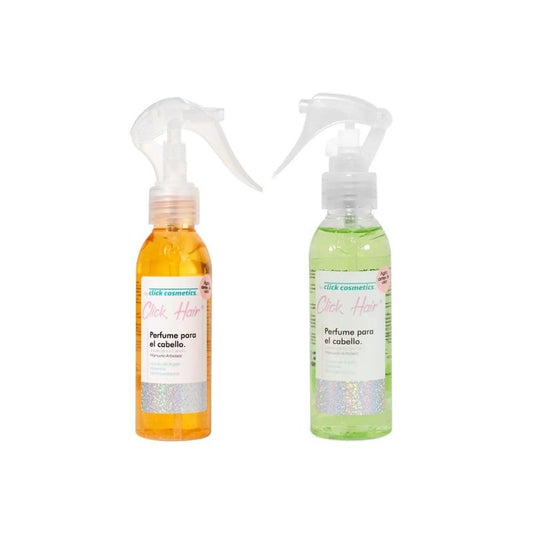 Click Hair Perfume para el cabello Naranjado y Verde (2 Pack) Click Hair Perfume Naranjado y Verde, Click Hair Paradise y Fresh, Click Hair Products, Clicl Hair Perfume