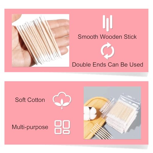600PCS Microblading Cotton Swabs - Precision Tip Applicators