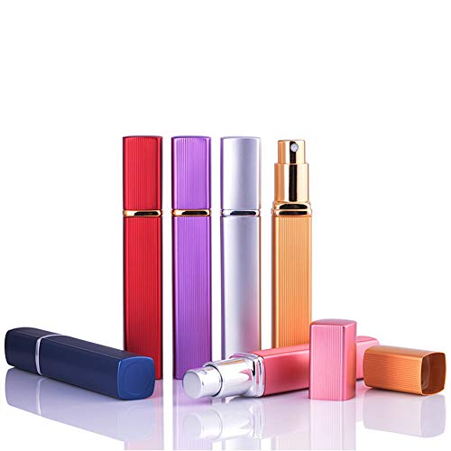 7-Piece Refillable Perfume Atomizer Set - 12ml Travel Spray Bottles