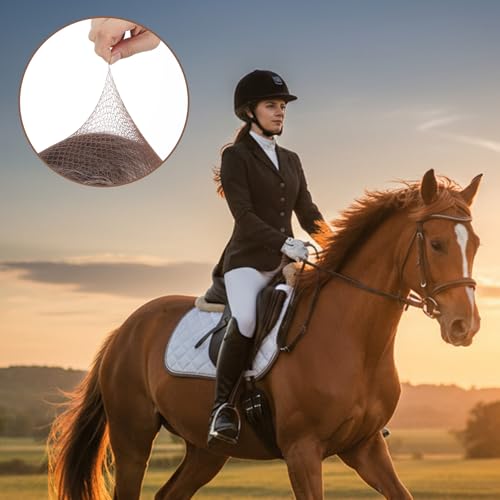 4 PCS Brown Mesh Equestrian Hair Nets for Women - Elastic Wig Caps