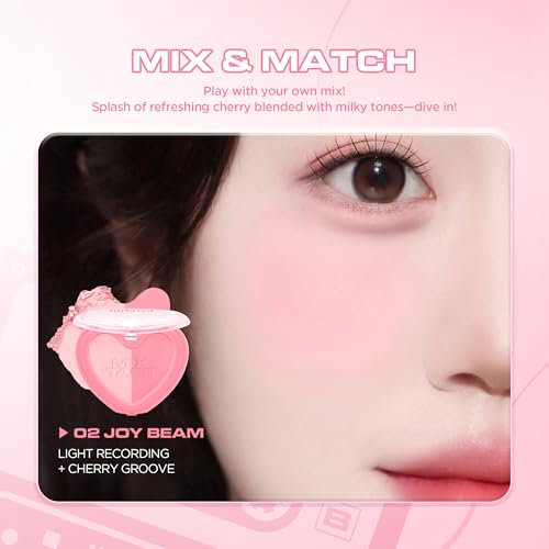 lilybyred Luv Beam Cheek Duo - Heart-Shaped Dual-Tone Powder Blush