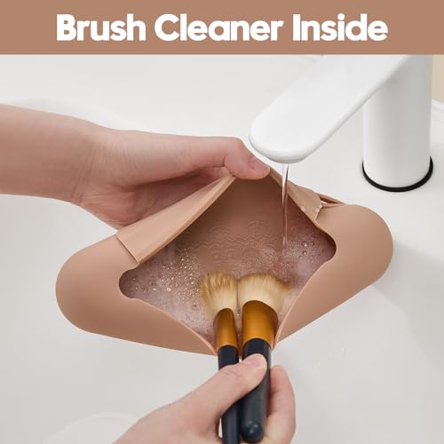 JASAQE Silicone Makeup Brush Holder – Portable Travel Cosmetic Case