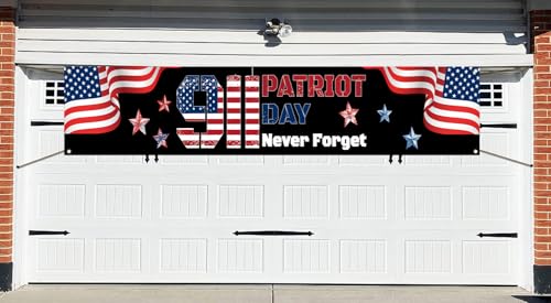 911 Patriot Day We Will Never Forget Banner - 120x20 Inches