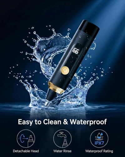 RAXMETRY USB Rechargeable Nose Hair Trimmer Blackgold - Painless & Waterproof