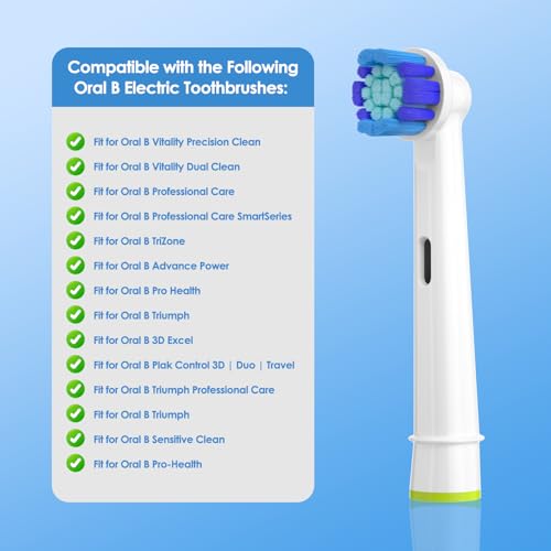 Voguish Replacement Electric Toothbrush Heads for Oral B - 8 Pack