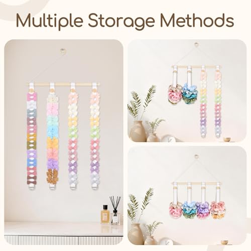 Oaoleer Scrunchies Holder Organizer - Wall Hanger for Hair Accessories