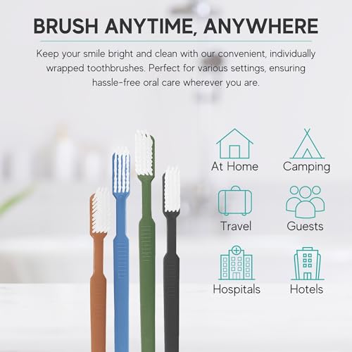 Avistar 40-Pack Prepasted Disposable Toothbrushes – Individually Wrapped