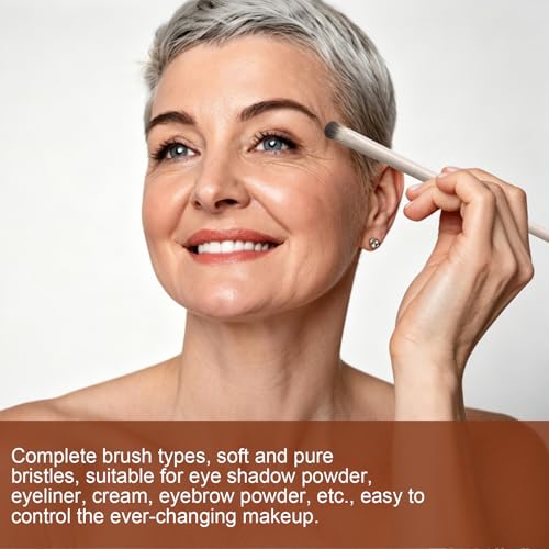 10-Piece Eye Makeup Brush Set with Travel Bag - Vegan & Cruelty-Free