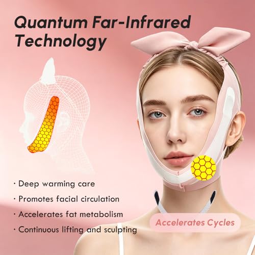 Pink Chin Lifting Mask - Breathable Double Chin Reducer for Women