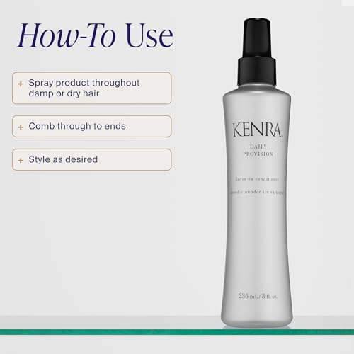 Kenra Daily Provision Leave-In Conditioner 8oz Hydrates Tames Frizz & Protects from Heat