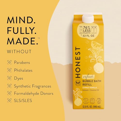The Honest Company Citrus Vanilla Bubble Bath, 32 Fl Oz - Tear-Free