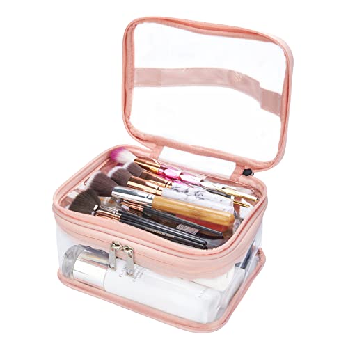 HAOGUAGUA Double Layer Clear Cosmetic Bag Makeup Bag, Waterproof