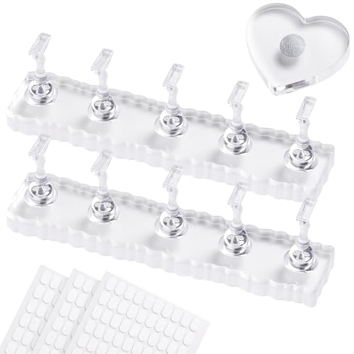 Nail Stand with 300 Double-Sided Tape | Magnetic Acrylic Holder