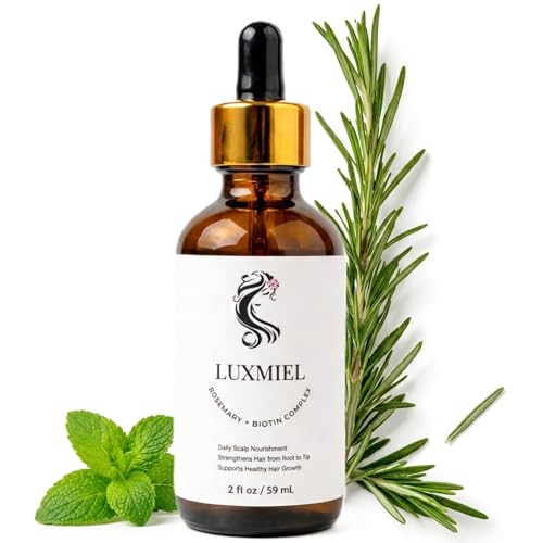 LUXMIEL Organic Rosemary Mint Hair Growth Oil - 2 fl oz Scalp Treatment