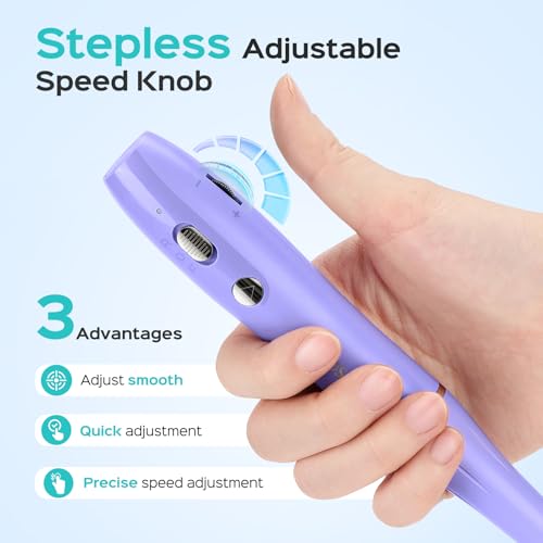 COSLUS C42 Purple Cordless Nail Drill with Stepless Speed Control