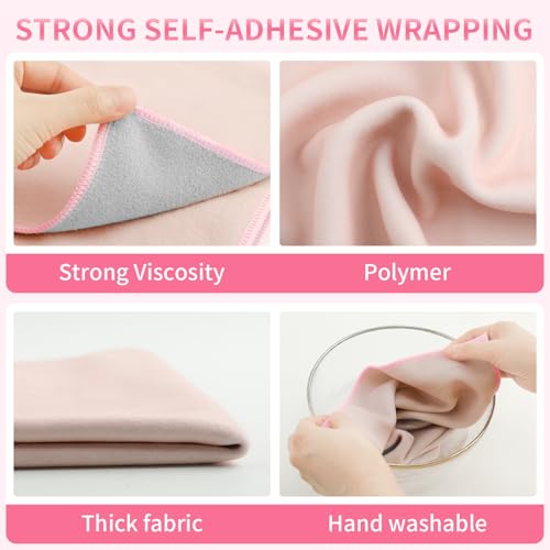 DUcare 10.5 Inch Pink Self-Adhesive Makeup & Travel Organizer Cloth