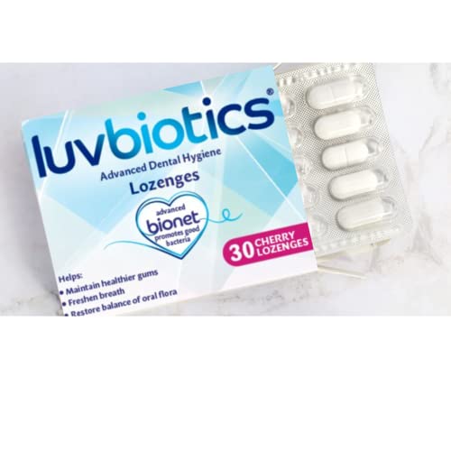Luv Biotics Cherry Probiotic Lozenges with Xylitol & Aloe Vera - 30 Count Oral Care