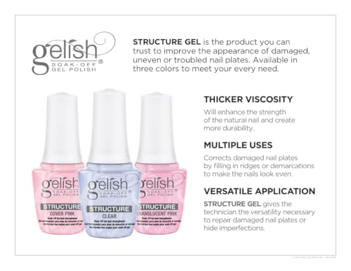 Gelish Self-Leveling Structure Gel – Cover Pink, 15mL for Stronger Nails