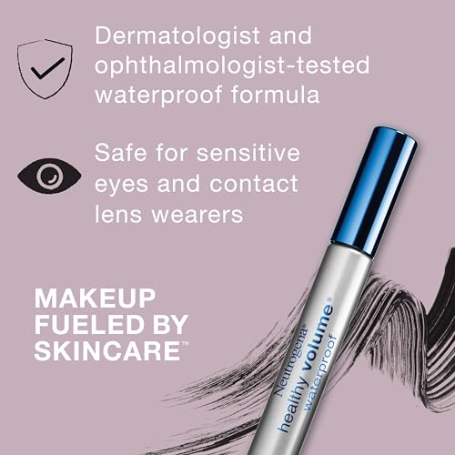 Neutrogena Healthy Volume Waterproof Mascara Black/Brown 08, 0.21 oz - Build Fuller, Conditioned Lashes