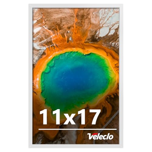 11x17 White Picture Frame with Shatterproof Plexiglass - Sturdy Wall Display