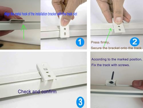 3-Piece Aluminum Ceiling Mount Brackets for Curtain Tracks