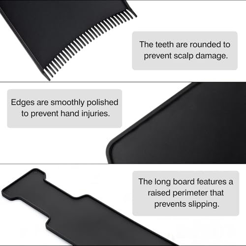 4-Piece Hair Highlighting Kit - Nylon Combs & Brush for Salon Use