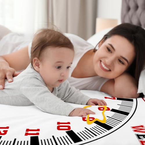 Baby Milestone Blanket for Monthly Growth Photos | 60" x 40" Soft Plush