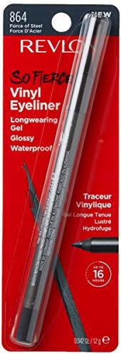 Revlon So Fierce Vinyl Eyeliner - Force of Steel, Waterproof Gel, 0.04 Ounce