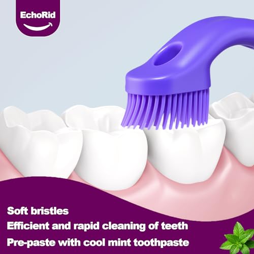 Mini Disposable Toothbrushes with Toothpaste & Toothpick - 28 Ct