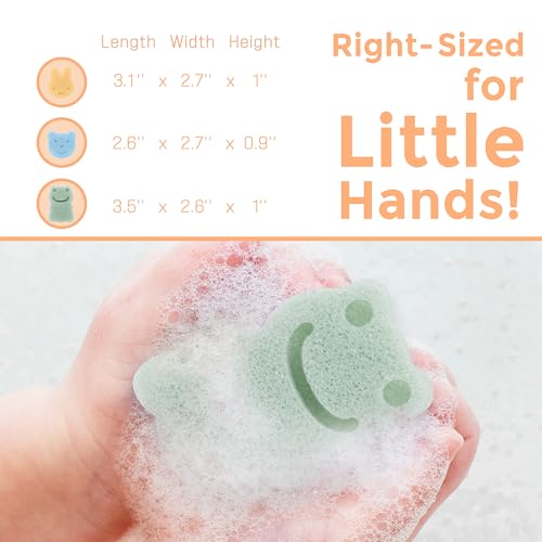 myHomeBody Konjac Sponge Set - 3 Cute Shapes for Kids Bathing