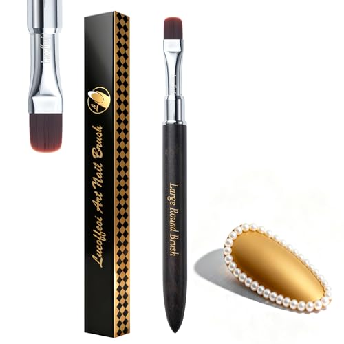 Professional Builder Gel Brush - Wide Flat Head for Smooth Application