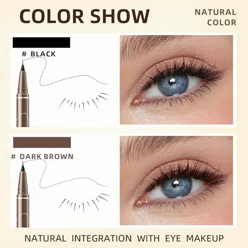 Noerrors Waterproof Lower Eyelash Eyeliner Set - Black & Brown