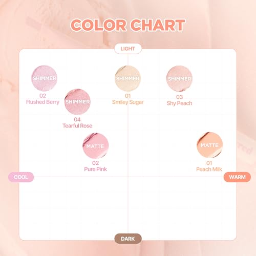 lilybyred Smiley Eye Blending Stick - Creamy Shimmer Eyeshadow, Smiley Sugar