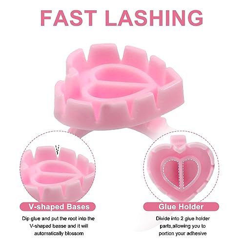 Disposable Eyelash Extension Glue Rings 200PCS Lash Adhesive Holders for Lash Artists