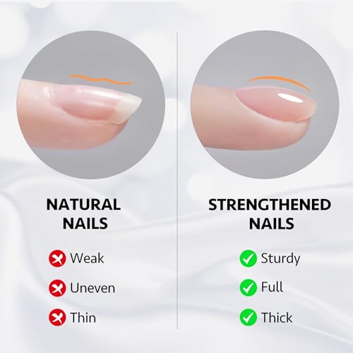 GAOY 2 Pcs 16ml Clear Nail Builder Gel for Strengthening & Extension, UV Cure