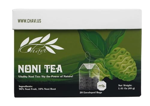 CHAVI Noni Tea - Premium Quality Herbal Infusion, 20 Tea Bags