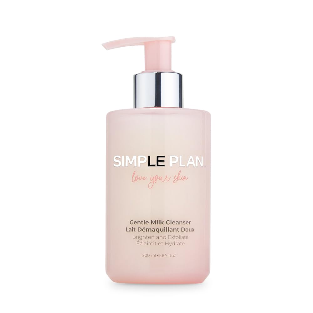 SIMPLE PLAN Hydrating Milky Facial Cleanser – Gentle Moisturizing Face Wash for Sensitive & Dry Skin, Fragrance-Free Cleansing Milk for Women & Men – 200 ML