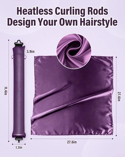 Posicurly Heatless Hair Curler Set - Overnight Satin Curling Rods