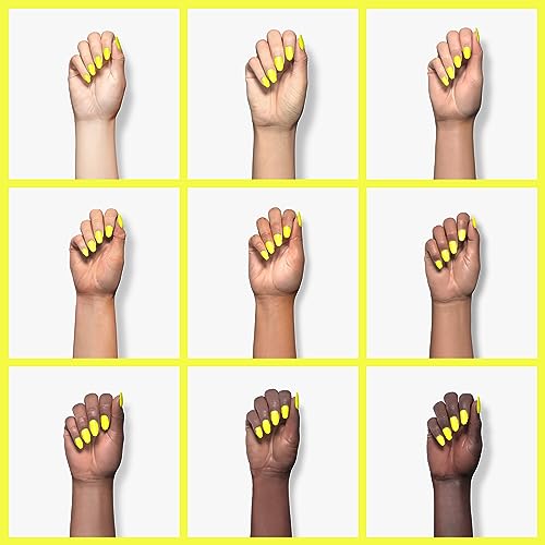Kiara Sky Dip Powder - New Yolk City D443 - Vibrant Neon Yellow Nail Color